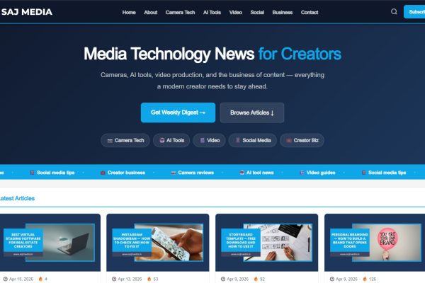 SAJ Media website — custom WordPress blog designed by Qrenzy Digital Solutions