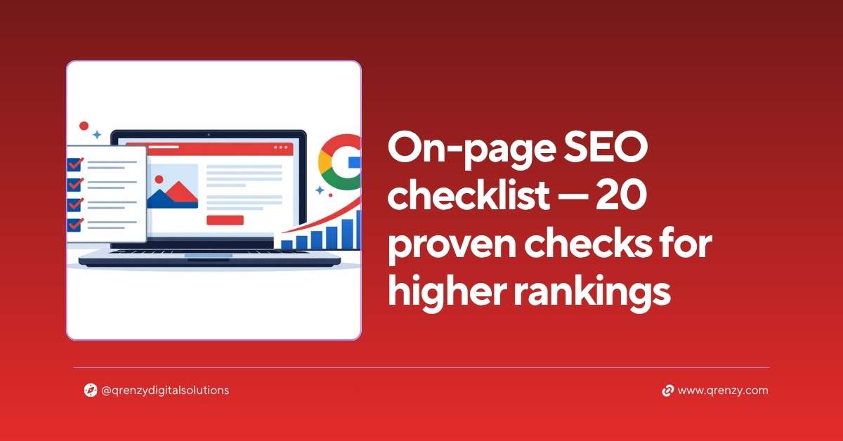 On-page SEO checklist — 20 proven checks for higher rankings
