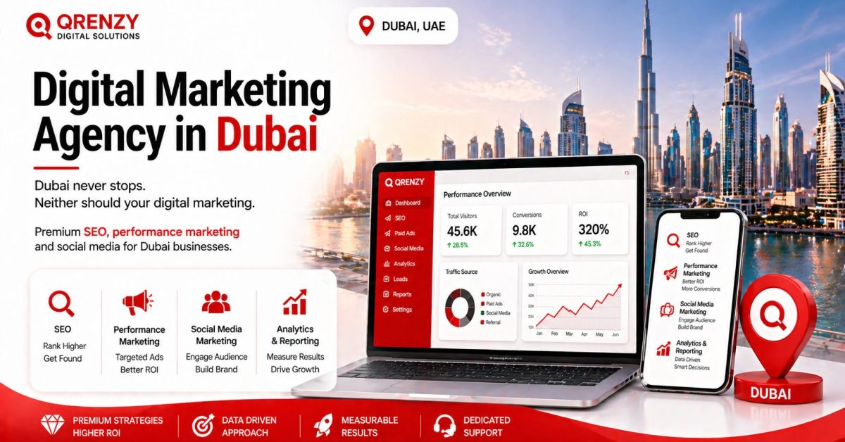 Digital Marketing Agency in Dubai — Qrenzy Digital Solutions
