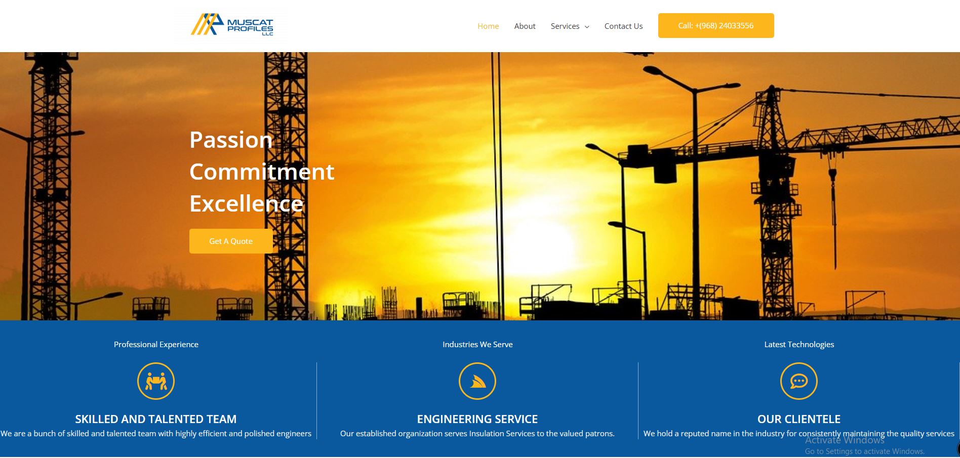 Muscat Profiles LLC — Website Design & Company Profile, Oman — Qrenzy Digital Solutions Portfolio