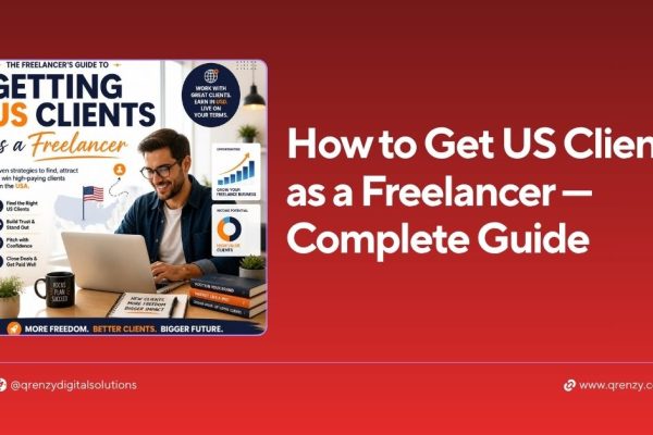 Freelancer from India working on laptop getting US clients online